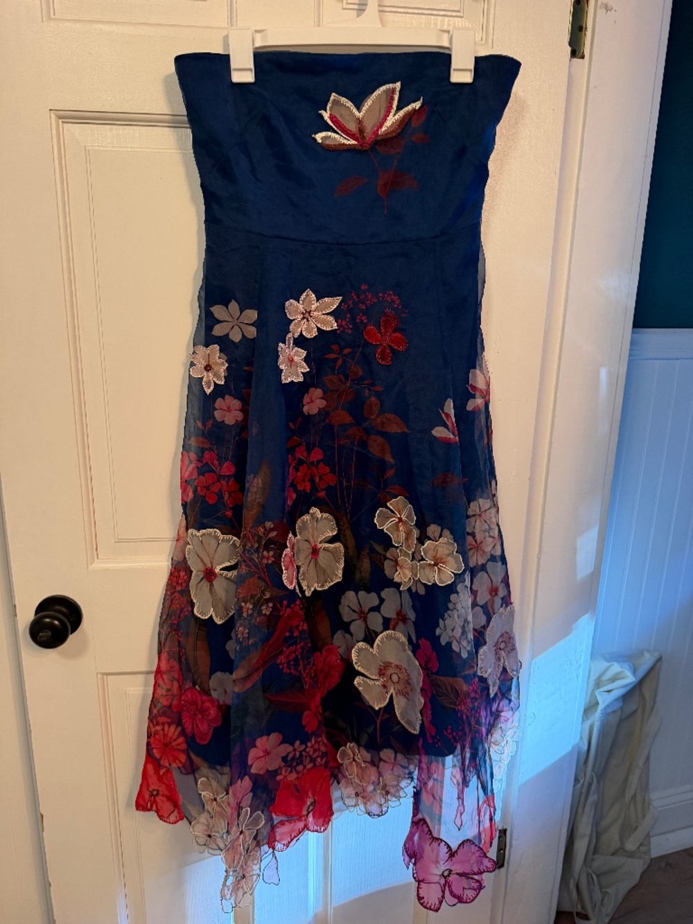 Anthropologie Maeve Floral Chiffon Midi Dress